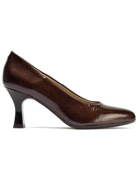 Pitillos - 124 - MARRON - Zapato de Salón Mujer Stiletto Marron de Tacón Alto en Piel Charol - 1