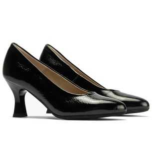 Pitillos - 124 - NEGRO - Zapato de Salón Mujer Stiletto Negro de Tacón Alto en Piel Charol - 1 2