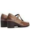 Pitillos - 30501 - TOPO - Gilda picados combinada en charol con napa Topo - 3