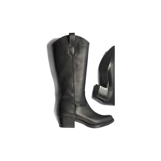 Pitillos - 30510 - NEGRO - Bota Alta en Napa Negro - 4
