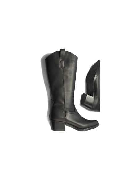 Pitillos - 30510 - NEGRO - Bota Alta en Napa Negro - 4
