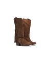 Pitillos - 30520 - MARRON - Bota Alta con Flecos en Serraje Marrón - 2