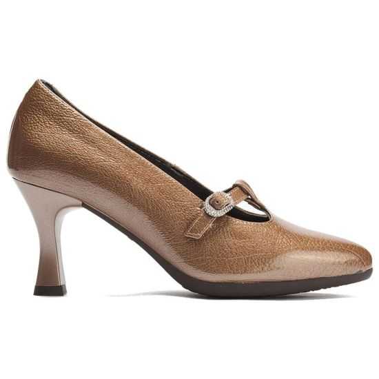 Pitillos - 30533 - TOPO - Gilda Baja en Charol Topo - 1