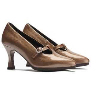 Pitillos - 30533 - TOPO - Gilda Baja en Charol Topo - 1 2