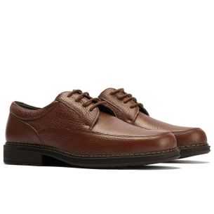Pitillos - 121 - MARRON - Zapato Blucher Hombre con Piel Bombeada Marrón - 1 2