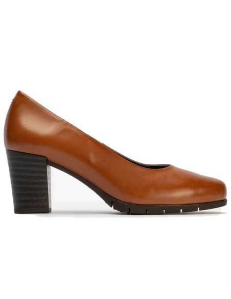 Pitillos - 100 - CUERO - Zapato de Salón Mujer Tacón Alto con Tapas Marrón Claro - 1