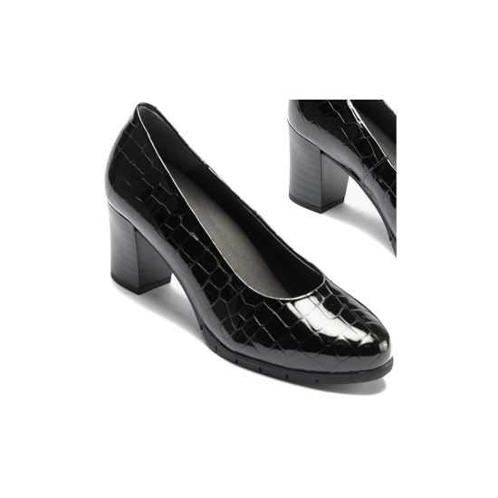 Pitillos - 100_COCO - NEGRO - Zapato de Salón Mujer Tacón Alto en Piel Coco Charol Negro - 2