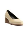 Pitillos - 101 - CREMA - Zapato de Salón Mujer Tacón Medio con Tapas Beige - 4