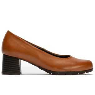 Pitillos - 101 - CUERO - Zapato de Salón Mujer Tacón Medio con Tapas Marrón Claro - 1