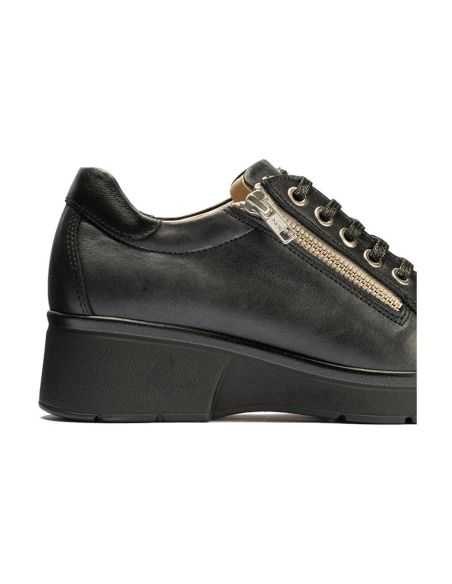 Pitillos - 10392 - NEGRO - Basket mujer con cremallera en piel fantasía NEGRO - 5