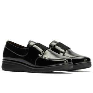 Pitillos - 10705 - NEGRO - Blucher con Elástico en charol de mujer color negro - 1 2