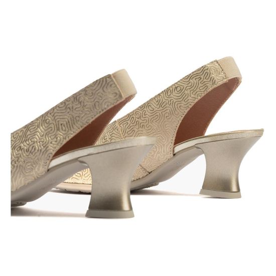 Pitillos - 11180 - ORO - Zapato salón destalonado con tacón medio