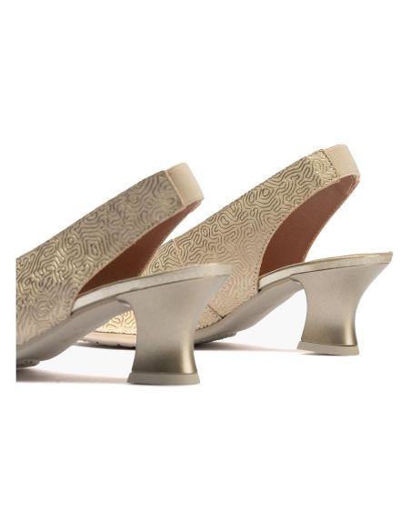 Pitillos - 11180 - ORO - Zapato salón destalonado con tacón medio