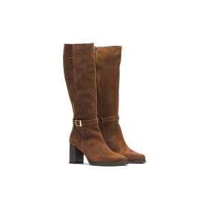 Pitillos - 30542 - MARRON - Bota Alta en Serraje Marrón - 1 2
