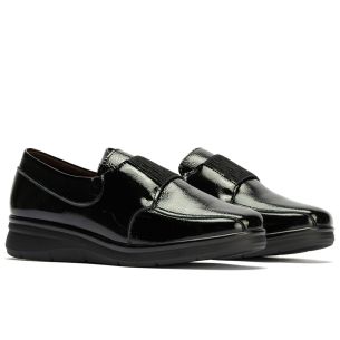 Pitillos - 10705 - NEGRO - 10705 - NEGRO - Blucher con Elástico en charol de mujer color negro - 1 2
