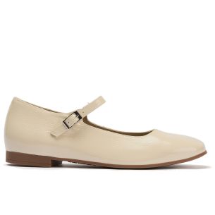 Pitillos - 11142 - CREMA - 11142 - CREMA - Bailarina plana en piel charol Crema - 1