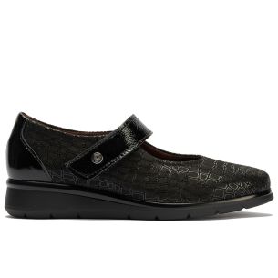 Pitillos - 11513 - NEGRO - 11513 - NEGRO - Mercedes con velcro combinado lycra con charol Negro - 1