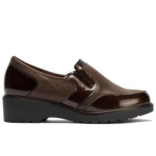 Pitillos - 11521 - MARRON - 11521 - MARRON - Manoletina con elásticos combinado charol con lycra Marrón - 1