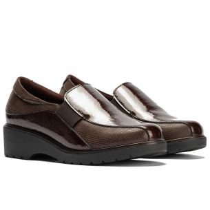 Pitillos - 11523 - MARRON - 11523 - MARRON - Gucci con elásticos combinado charol con lycra Marrón - 1 2