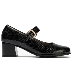 Pitillos - 11641 - NEGRO - 11641 - NEGRO - Mercedes serpiente charol con velcro Negro - 1