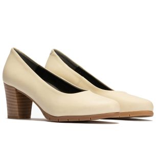 Pitillos - 100 - CREMA - 100 - CREMA - Zapato de Salón Mujer Tacón Alto con Tapas Beige - 1 2