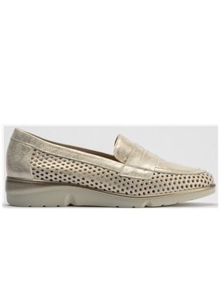 Pitillos - 10321 - ORO - 10321 - ORO - Mocasin mujer con con picados en piel fantasía ORO - 1
