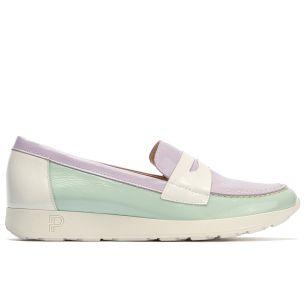 Pitillos - 10420 - TURQUESA - 10420 - TURQUESA - Mocasin multicolor mujer en piel charol TURQUESA - 1