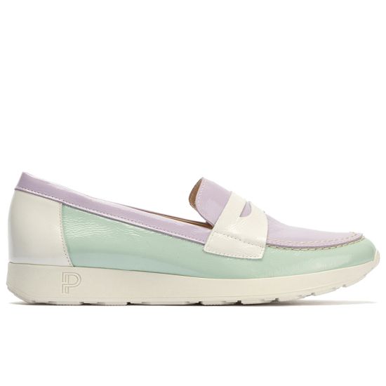 Pitillos - 10420 - TURQUESA - 10420 - TURQUESA - Mocasin multicolor mujer en piel charol TURQUESA - 1