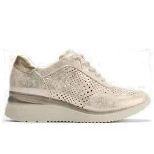 Pitillos - 10430 - ORO - 10430 - ORO - Deportivo cordones con picados mujer en piel combinada ORO - 1