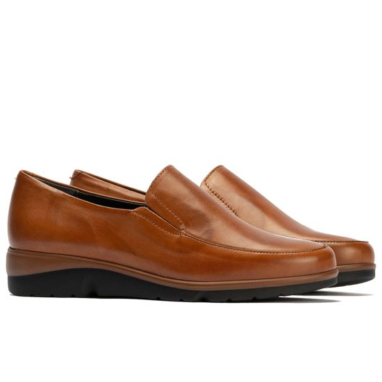 Pitillos - 105 - CUERO - 105 - CUERO - Mocasín Mujer Cuña Baja Marrón Claro - 2