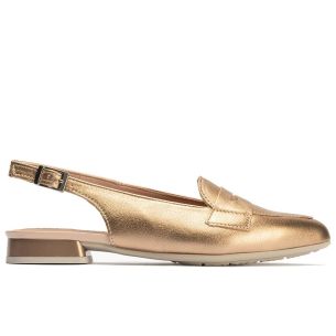 Pitillos - 10500 - NUDE - 10500 - NUDE - Mocasin talon abierto mujer con hebilla en piel laminado ROSA - 1