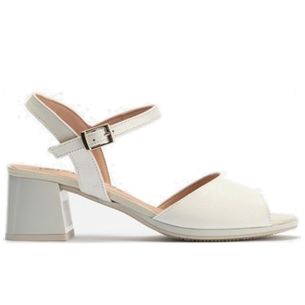 Pitillos - 10537 - GLACIAL - 10537 - GLACIAL - Sandalia tacon cuadrado pala mujer con hebilla en piel charol BLANCO - 1