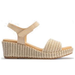 Pitillos - 10561 - NARANJA - 10561 - NARANJA - Sandalia pala mujer con velcro en piel combinada NARANJA - 1