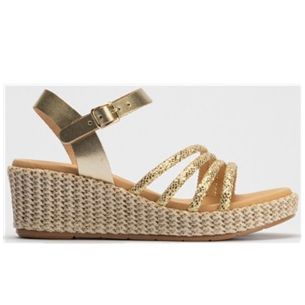 Pitillos - 10566 - ORO - 10566 - ORO - Sandalia pala tiras mujer con hebilla en glitter ORO - 1
