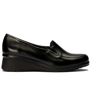 Pitillos - 106 - NEGRO - 106 - NEGRO - Mocasín Mujer Cuña Lisa Negro - 1