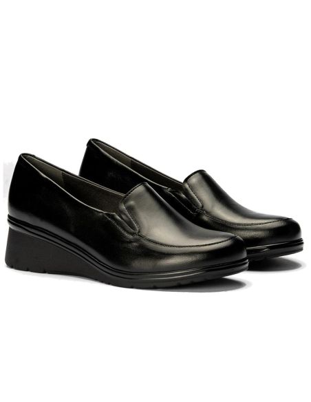 Pitillos - 106 - NEGRO - 106 - NEGRO - Mocasín Mujer Cuña Lisa Negro - 2