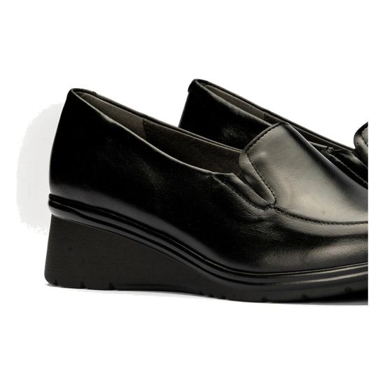 Pitillos - 106 - NEGRO - 106 - NEGRO - Mocasín Mujer Cuña Lisa Negro - 3