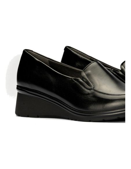 Pitillos - 106 - NEGRO - 106 - NEGRO - Mocasín Mujer Cuña Lisa Negro - 3