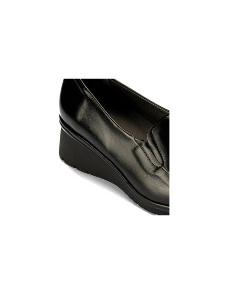 Pitillos - 106 - NEGRO - 106 - NEGRO - Mocasín Mujer Cuña Lisa Negro - 4
