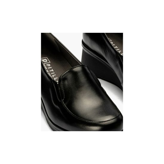 Pitillos - 106 - NEGRO - 106 - NEGRO - Mocasín Mujer Cuña Lisa Negro - 5
