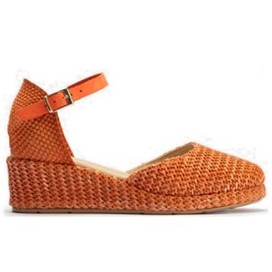 Pitillos - 10620 - MOSTAZA - 10620 - MOSTAZA - Valenciana cuña pala mujer con hebilla en rafia AMARILLO - 1