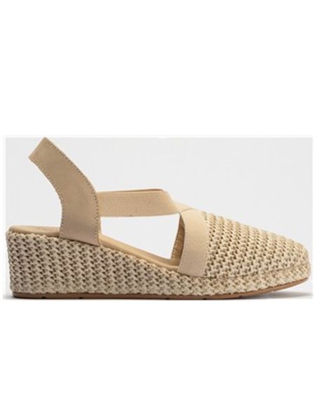 Pitillos - 10623 - NATURAL - 10623 - NATURAL - Valenciana mujer con elásticos en rafia BEIGE - 1