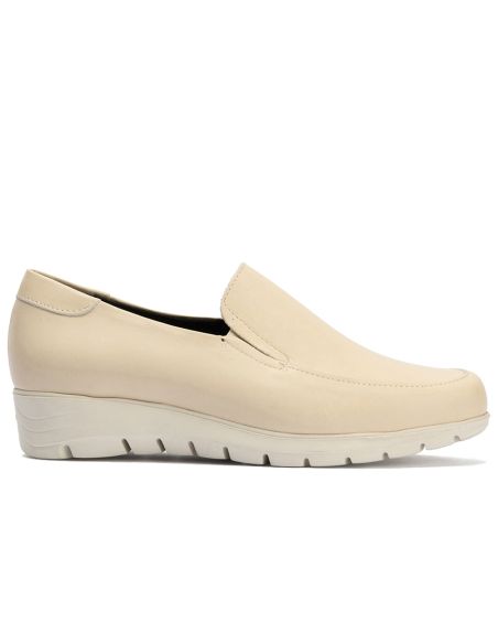 Pitillos - 107 - CREMA - 107 - CREMA - Mocasín Mujer Cuña Baja Beige - 1