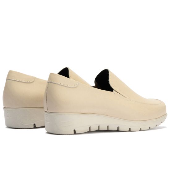 Pitillos - 107 - CREMA - 107 - CREMA - Mocasín Mujer Cuña Baja Beige - 4