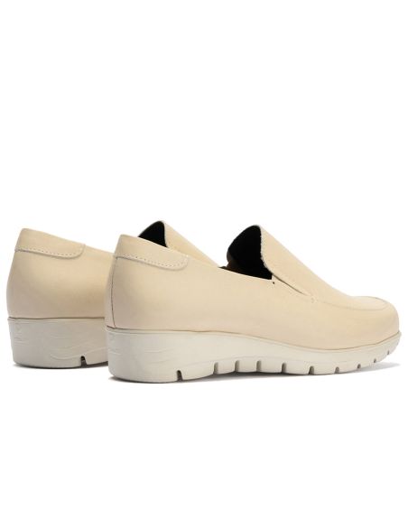 Pitillos - 107 - CREMA - 107 - CREMA - Mocasín Mujer Cuña Baja Beige - 4