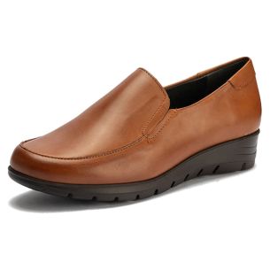 Pitillos - 107 - CUERO - 107 - CUERO - Mocasín Mujer Cuña Baja Marrón Claro - 1 2