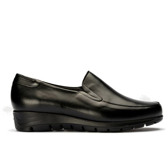 Pitillos - 107 - NEGRO - 107 - NEGRO - Mocasín Mujer Cuña Baja Negro - 1