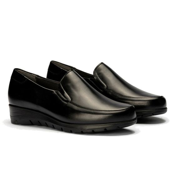 Pitillos - 107 - NEGRO - 107 - NEGRO - Mocasín Mujer Cuña Baja Negro - 2