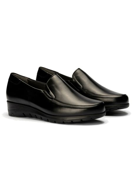 Pitillos - 107 - NEGRO - 107 - NEGRO - Mocasín Mujer Cuña Baja Negro - 2