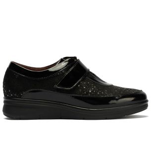Pitillos - 10703 - NEGRO - 10703 - NEGRO - Deportivo Velcro en charol con lycra de mujer color negro - 1